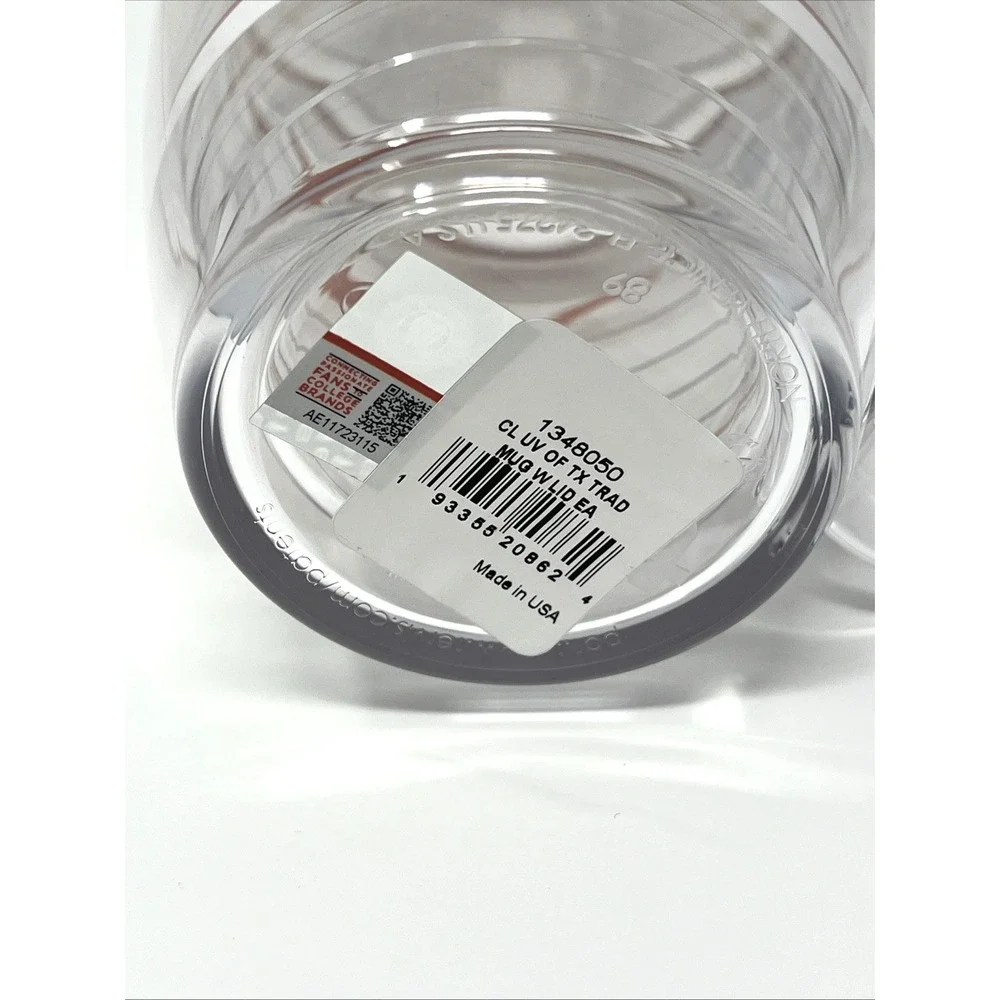 Tervis Texas Longhorns Insulated Mug Lid Clear Orange NCAA University of Texas